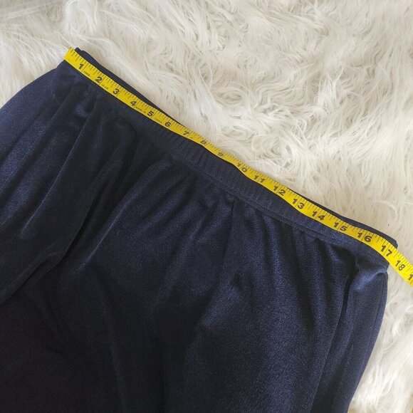 Giorgio Fiorlini Collection Slinky Skirt Size 22/24 Elastic Waist Stretch Blue - Picture 6 of 11